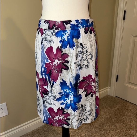 George Blue and Purple Knee-Length Pencil Skirt - Picture 1 of 7